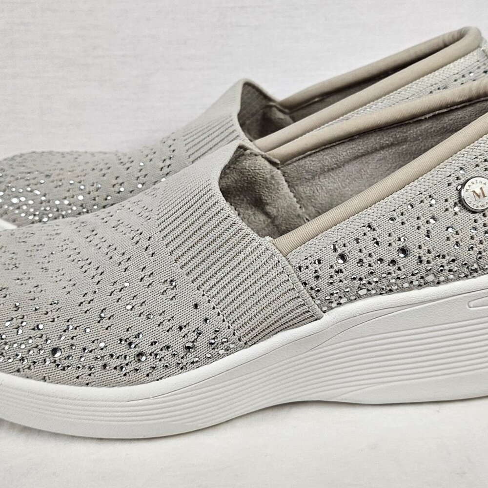 Sketchers by Martha Stewart Pier Lite Reflection Bejewel Knit Sneaker Size 7